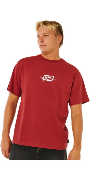 2026 Rip Curl Mens Medina Inner Vision Spray Tee 0XEMTE - Merlot